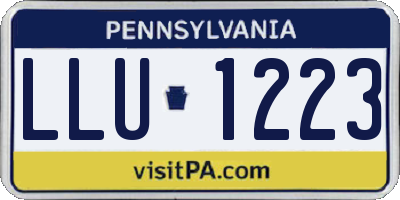 PA license plate LLU1223