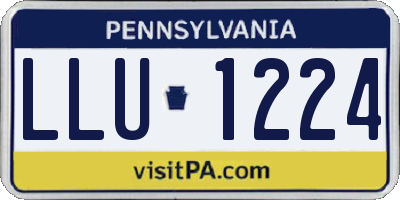 PA license plate LLU1224