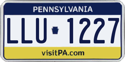 PA license plate LLU1227