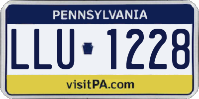 PA license plate LLU1228