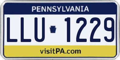PA license plate LLU1229