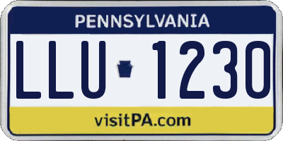 PA license plate LLU1230