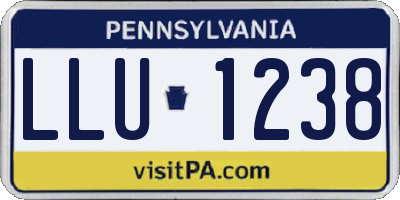 PA license plate LLU1238