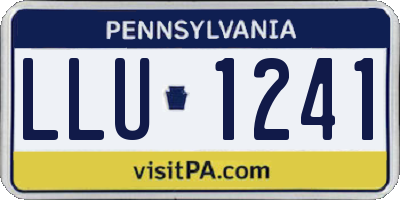 PA license plate LLU1241