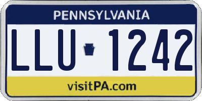 PA license plate LLU1242