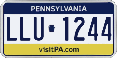 PA license plate LLU1244