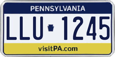 PA license plate LLU1245