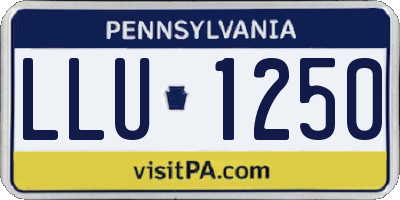 PA license plate LLU1250