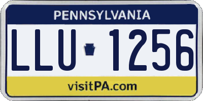 PA license plate LLU1256