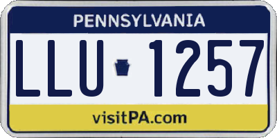 PA license plate LLU1257