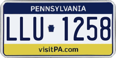 PA license plate LLU1258