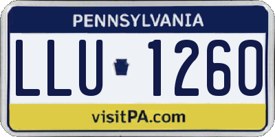 PA license plate LLU1260