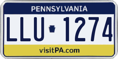 PA license plate LLU1274