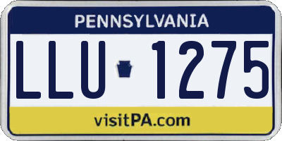 PA license plate LLU1275