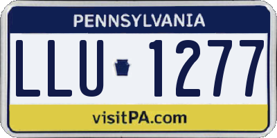 PA license plate LLU1277