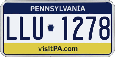 PA license plate LLU1278