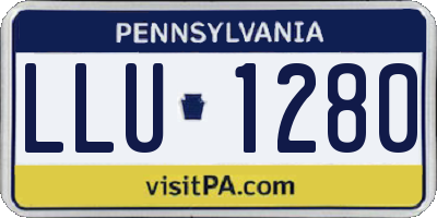 PA license plate LLU1280