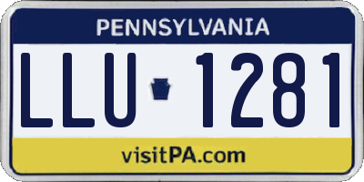 PA license plate LLU1281