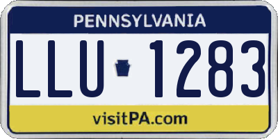 PA license plate LLU1283