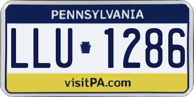 PA license plate LLU1286