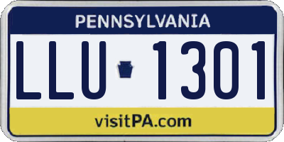 PA license plate LLU1301