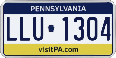 PA license plate LLU1304