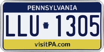 PA license plate LLU1305