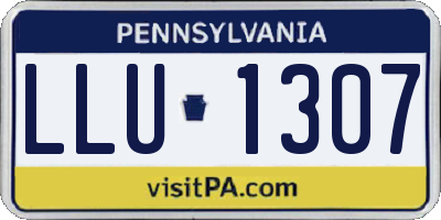 PA license plate LLU1307