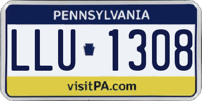 PA license plate LLU1308