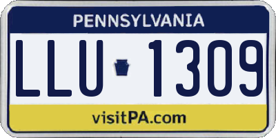 PA license plate LLU1309