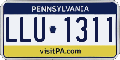 PA license plate LLU1311