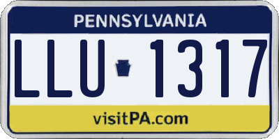 PA license plate LLU1317