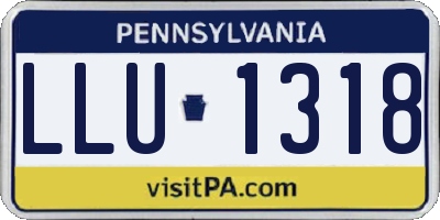 PA license plate LLU1318