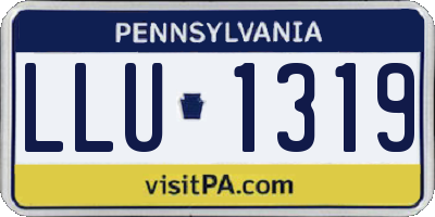 PA license plate LLU1319