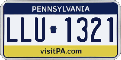 PA license plate LLU1321