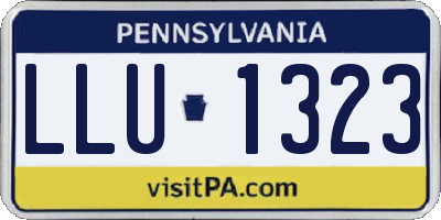 PA license plate LLU1323