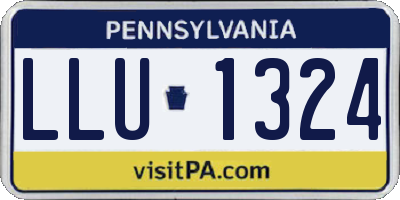 PA license plate LLU1324