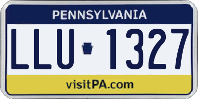 PA license plate LLU1327