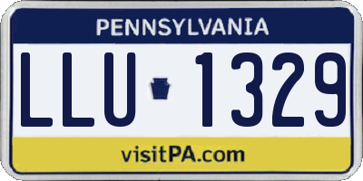 PA license plate LLU1329