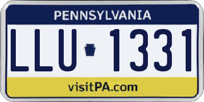 PA license plate LLU1331
