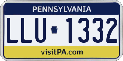 PA license plate LLU1332