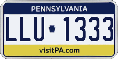 PA license plate LLU1333