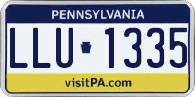 PA license plate LLU1335