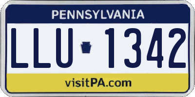 PA license plate LLU1342