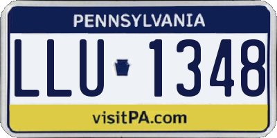 PA license plate LLU1348