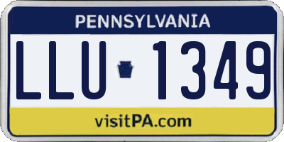 PA license plate LLU1349