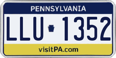 PA license plate LLU1352