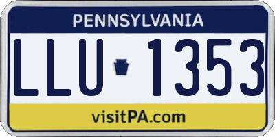 PA license plate LLU1353