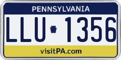PA license plate LLU1356