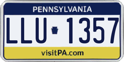 PA license plate LLU1357